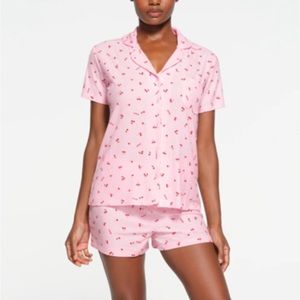 SKIMS Valentine’s Collection - Soft Lounge Short Sleep Set - Cherry Blossom